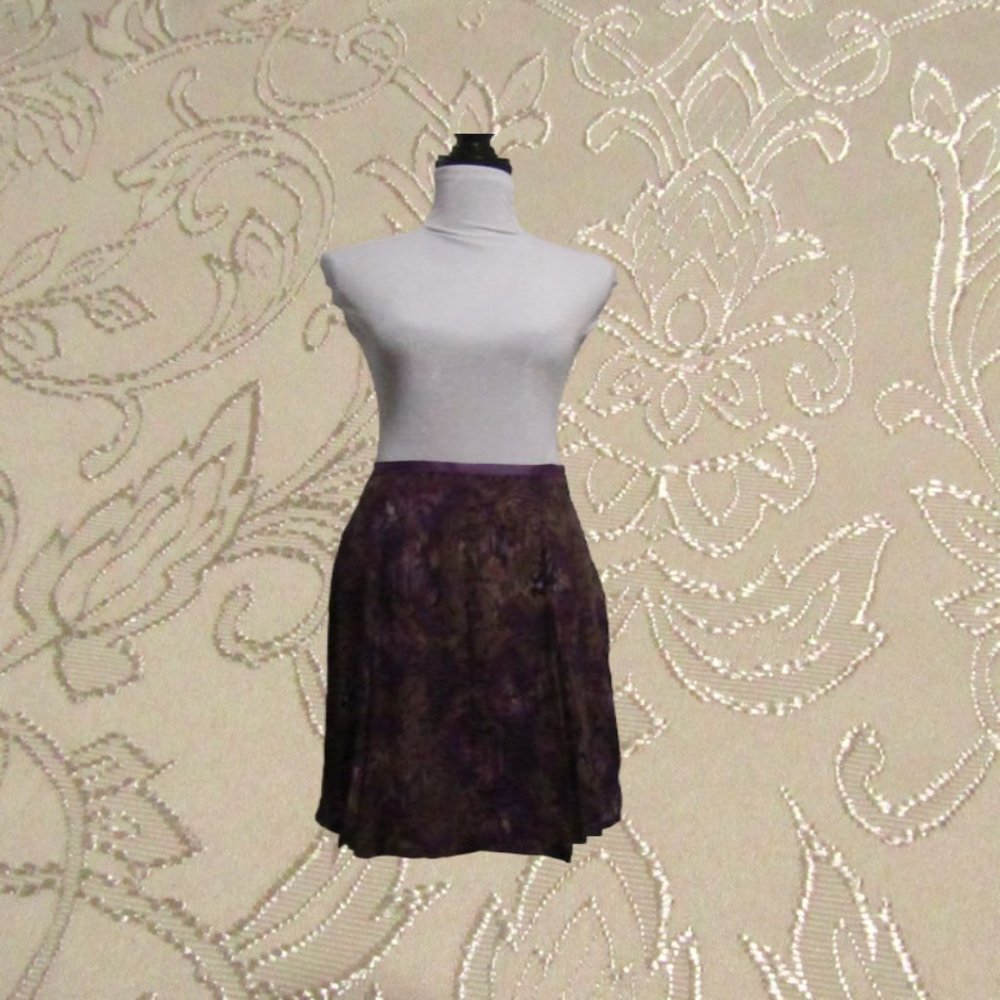 Worthington size 14 womens skirt  purple prints fit and flare